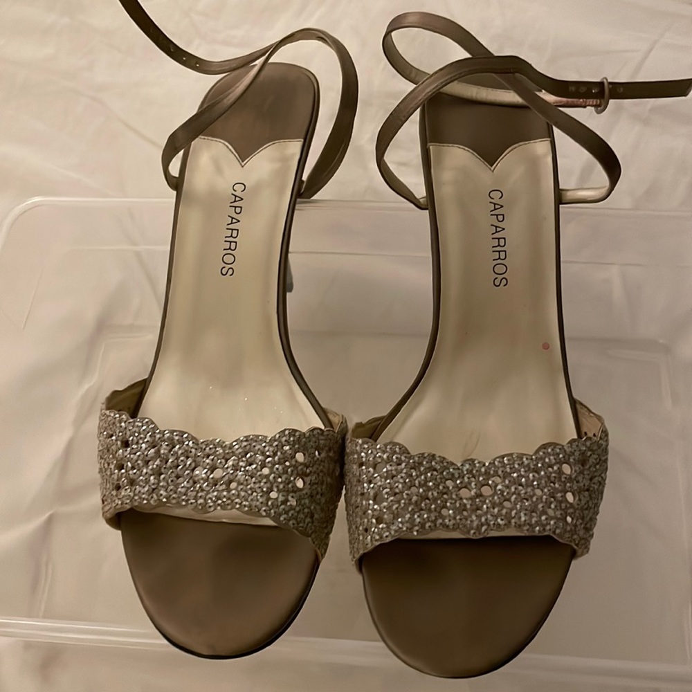 Pewter Dress Sandals - great for prom!
